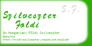 szilveszter foldi business card